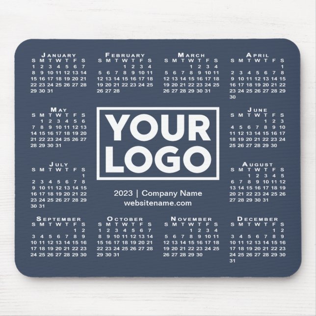Mousepad Marinho do logotipo comercial para o calendário mo (Frente)