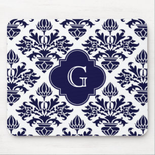 Mousepad Marinho Lg Blu Whatrefoil Nº 3 Monograma De Quatr