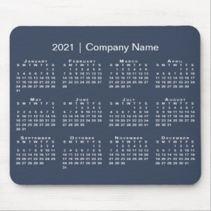 Mousepad Marinho Simples Azul Branco 2021 Nome da Empresa d