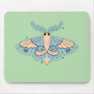 Mousepad Mariposa Celestial Caprichosa — Azul Suave e Pêsse
