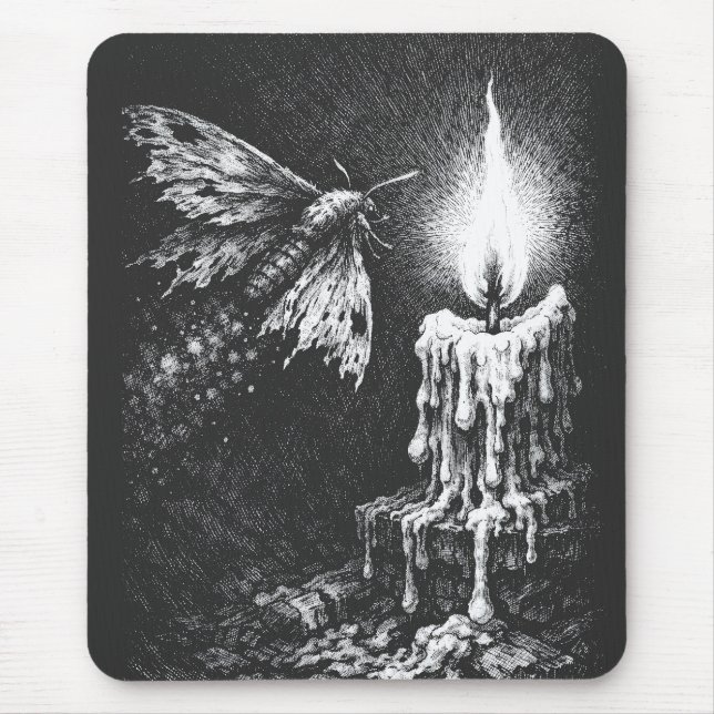 Mousepad Mariposa para a Chama — por BurnsInHell (Frente)