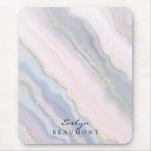 Mousepad Mármaco Púrpura rosa Elegante Personalizável