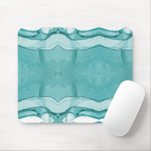 Mousepad Mármore Azul Claro Padrão Moderno Elegante