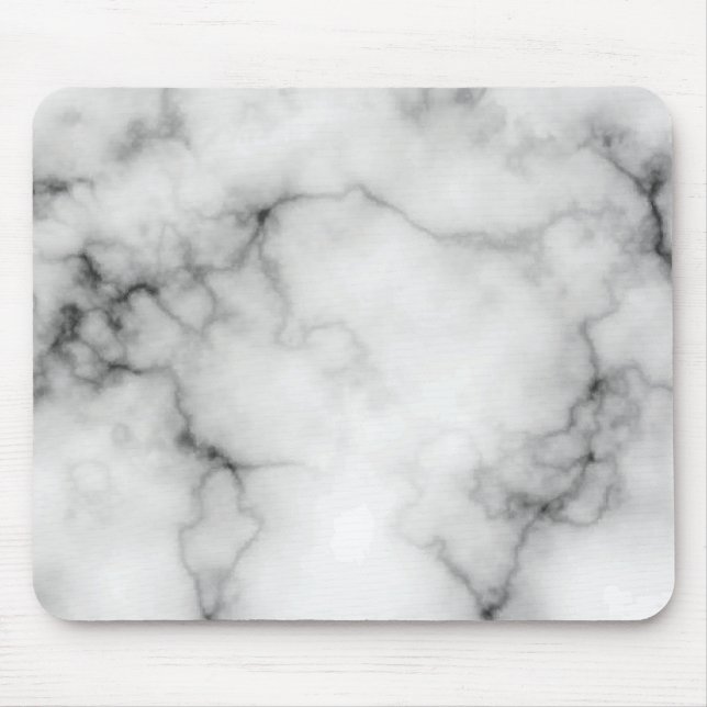 Mousepad Mármore branco e preto simulado (Frente)
