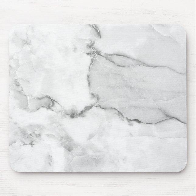 Mousepad Mármore branco minimalista (Frente)