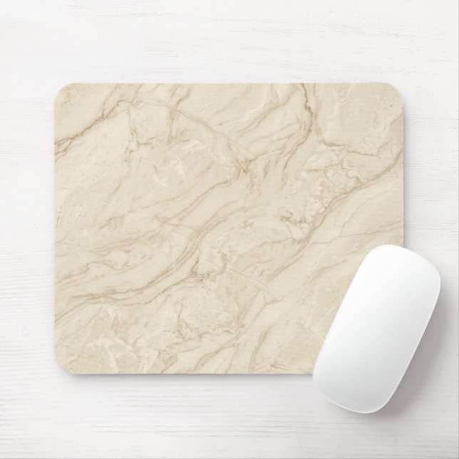 Mousepad Mármore de Pedra Creme Elegante Macio Estilo Moder (Com mouse)