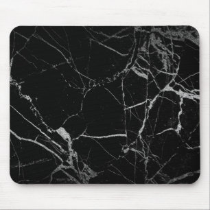 Mousepad Mármore de Veia Negra e Prateada