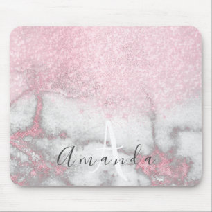 Mousepad Mármore do rosa do nome do maquilhador do