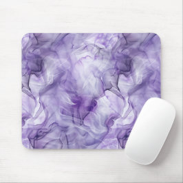 Mousepad Mármore Fumaça Fluido Roxo Lavanda