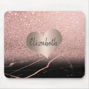 Mousepad Mármore Legal, Brilho, Coração - Personalizado