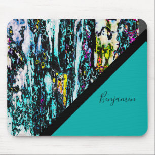 Mousepad mármore legal colorido + chic preto