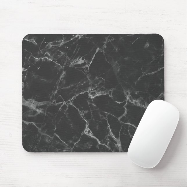 Mousepad Mármore Negro (Com mouse)