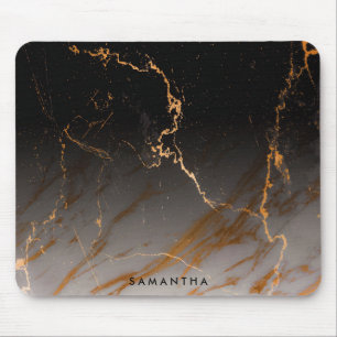Mousepad Mármore preto & branco