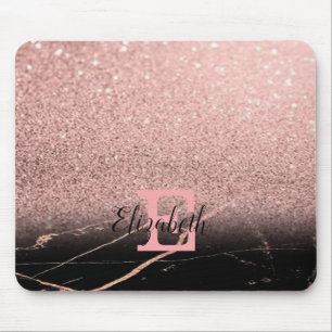 Mousepad Mármore Preto Legal, Brilho, Personalizado com Mon