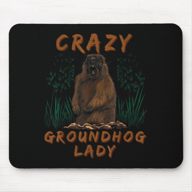 Mousepad Marmota Louca Roedor Esquilo-Terrestre  (Frente)