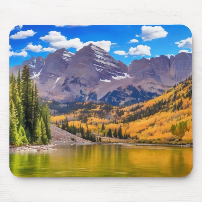 Mousepad Maroon Bells em Aspen, Colorado (Frente)