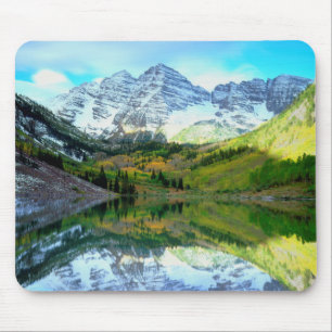 Mousepad Maroon Bells refletidos no Maroon Lake