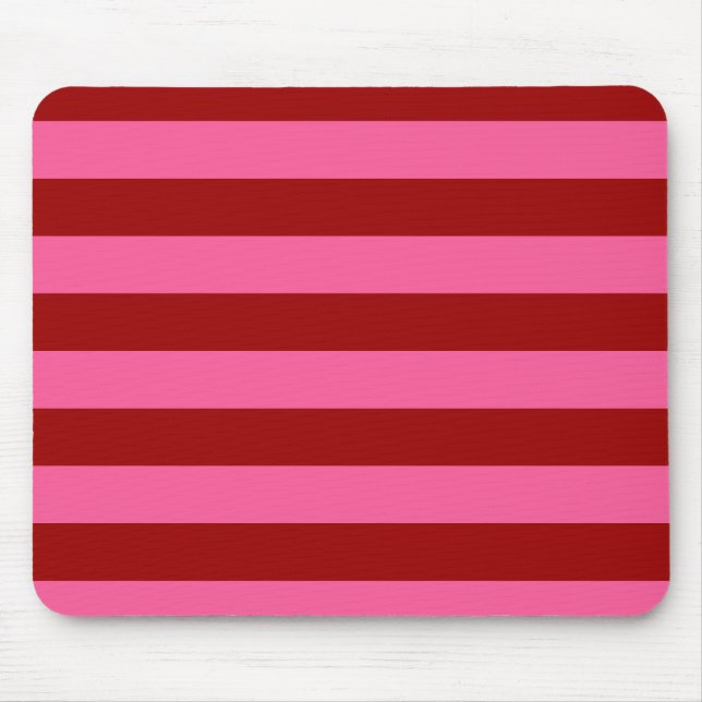 Mousepad Maroon Red Pink Stripes Design (Frente)