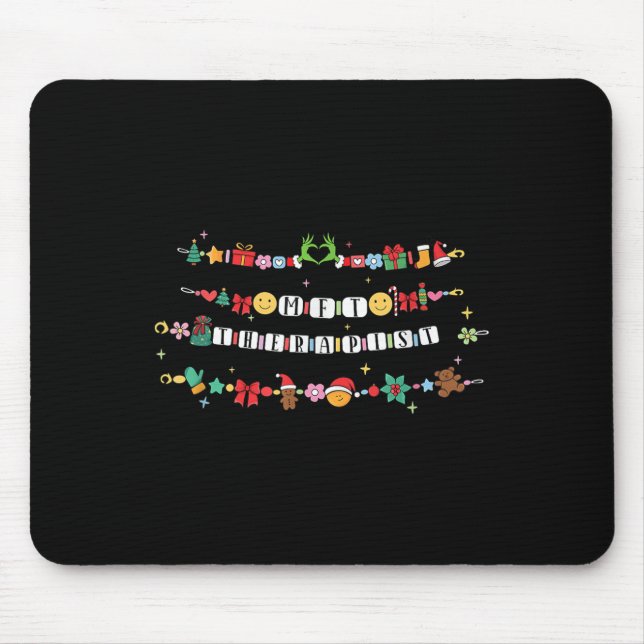 Mousepad Marriage And Family Therast Bracelet Christmas Fri (Frente)
