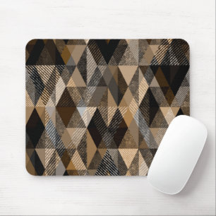 Mousepad Marrom rômbico texturizado com bege