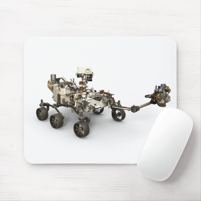 Mousepad Mars Perseverance Rover Em Fundo Branco. (Com mouse)