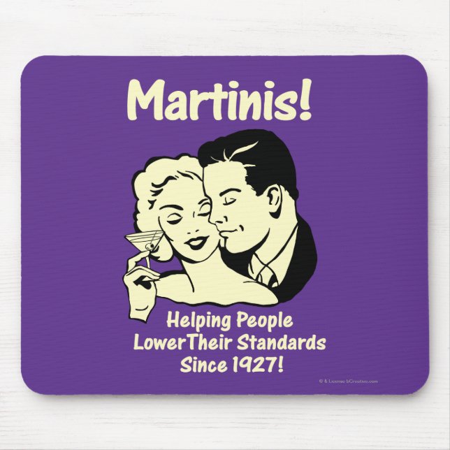 Mousepad Martinis: Ajudando padrões mais baixos (Frente)