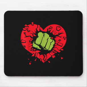 Mousepad Marvel Hulk Esmaga Coração Dia dos Namorados