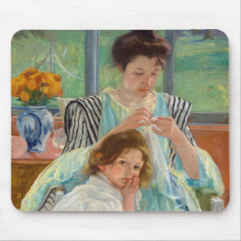 Mousepad Mary Cassatt - Jovem Mãe costurando
