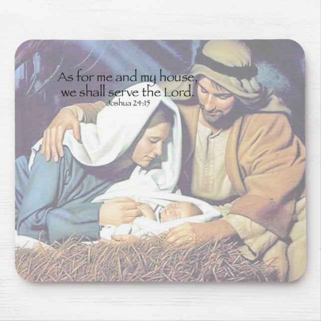Mousepad Mary, Joseph e Jesus (Frente)