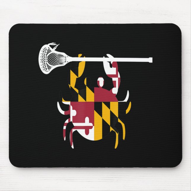 Mousepad Maryland Crab Lacrosse Boys Stick LAX Sister Broth (Frente)