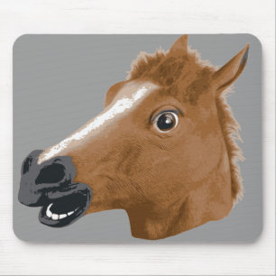 Mousepad Máscara assustador da cabeça de cavalo