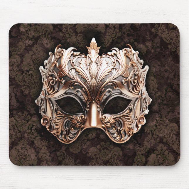 Mousepad Máscara com Detalhes Elegantes em Forma de Folha (Frente)