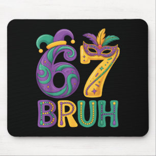 Mousepad Máscara de Carnaval Mardi Gras 67 Bruh Palhaço Núm