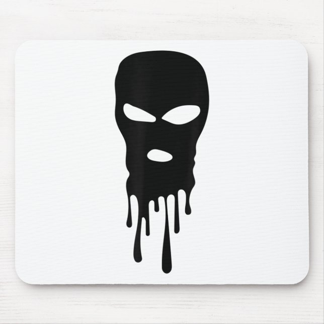 Mousepad Máscara de Esqui Balaclava Bandit Mask Robber Hip  (Frente)