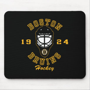 Mousepad Máscara de hóquei preta Boston Bruins oficialmente