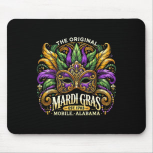 Mousepad Máscara de Mardi Gras Celebração do Carnaval de Ma