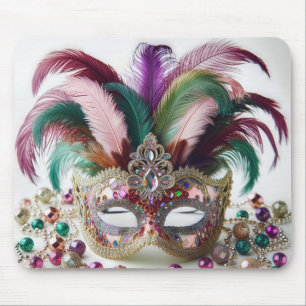 Mousepad Máscara de Mardi Gras Preciosa 