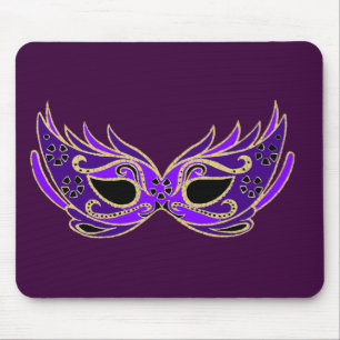 Mousepad Máscara de mascarada roxo real