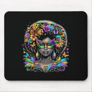 Mousepad Máscara de Miçangas Afro-Africana Mardi Gras Carro