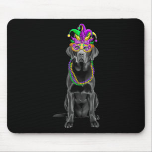 Mousepad Máscara de Miçangas de fantasias do Black Labrador