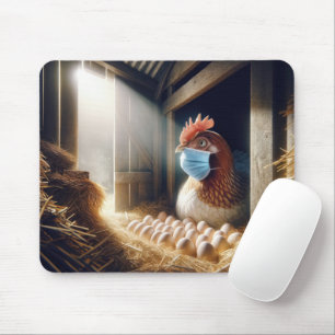 Mousepad Máscara de rosto em uma Fazenda