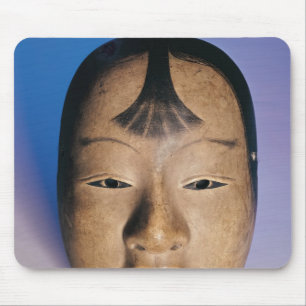 Mousepad Máscara do teatro de Noh de um menino novo chamad