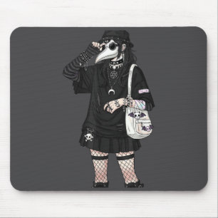 Mousepad Máscara Facial de Mariposa Cottagecore Gótico Médi