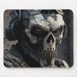 Mousepad Máscara Ghost Soldier de Força Especial de Máscara