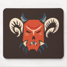 Máscara má do demónio com chifres