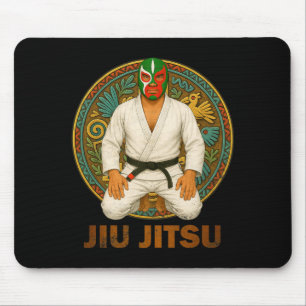 Mousepad Máscara Mexicana de Jiu Jitsu Lucha Livre em Estil