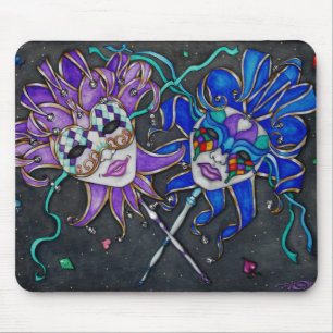 Mousepad Máscaras de Jester Comédia/Tragédia