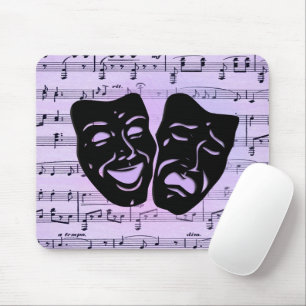 Mousepad Máscaras de Música e Teatro Puros