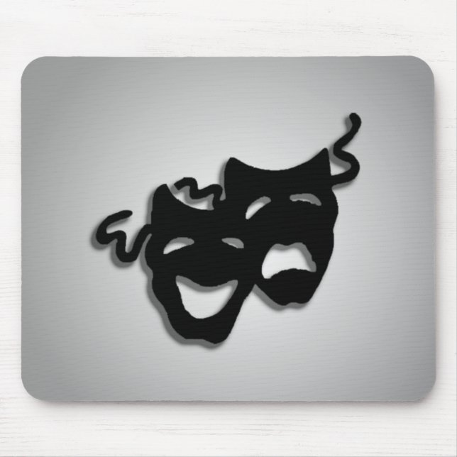 Mousepad Máscaras de Teatro de Comédia e Tragédia (Frente)