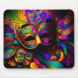 MOUSEPAD MÁSCARAS MARDI GRAS BREVEMENTE COLORIDAS